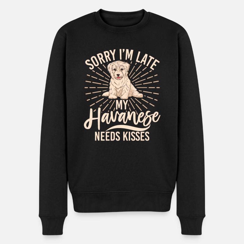 Gifts for Havanese Dog Lovers - Männer Premium Bio Pullover - Schwarz