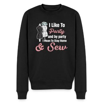 J’aime faire la fête et par fête, j’entends - Pull Premium bio Homme - noir - Devant - Nico (187cm)