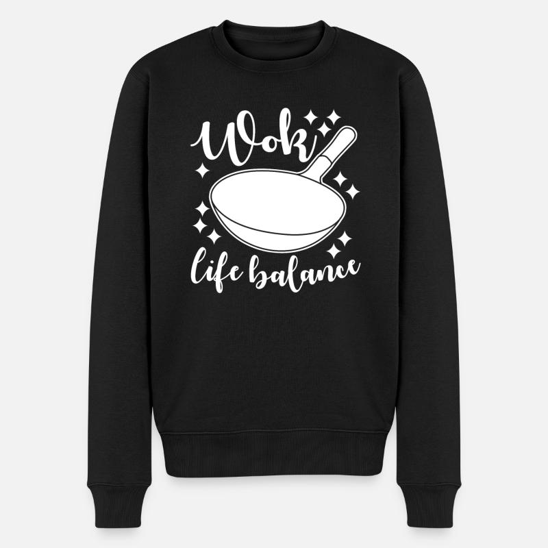 Poêle de cuisson wok - Pull Premium bio Homme - noir