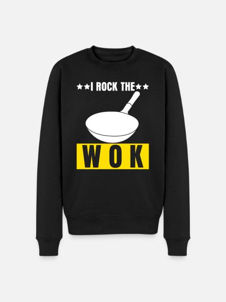Asian Food Wok - Men's Premium Organic Jumper - black