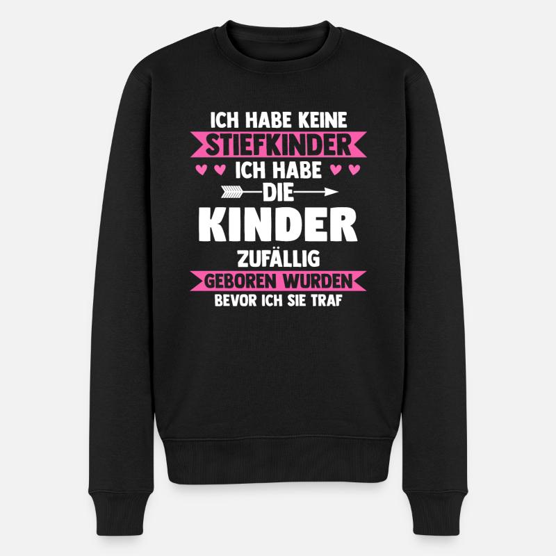 Stiefmama Familie Stiefmutter Geschenk - Männer Premium Bio Pullover - Schwarz
