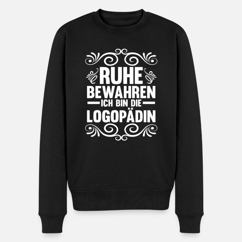 Logopädie Logopädin - Männer Premium Bio Pullover - Schwarz
