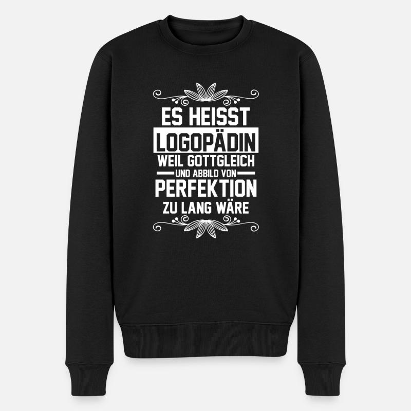 Logopädie Logopädin - Männer Premium Bio Pullover - Schwarz
