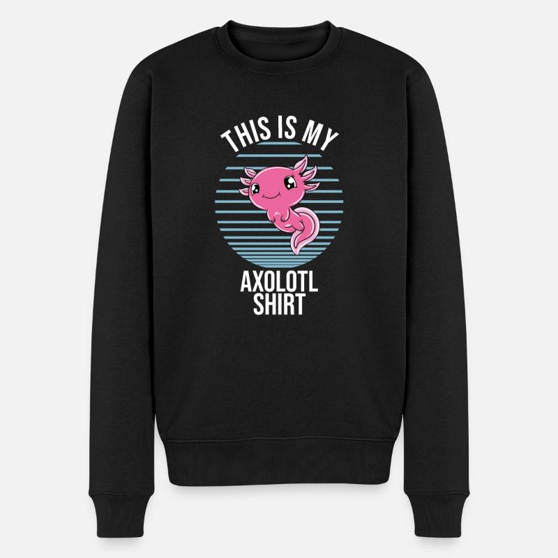 Axolotl drôle Axolotl mignon - Pull Premium bio Homme - noir