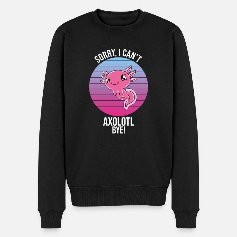 Axolotl drôle Axolotl mignon - Pull Premium bio Homme - noir