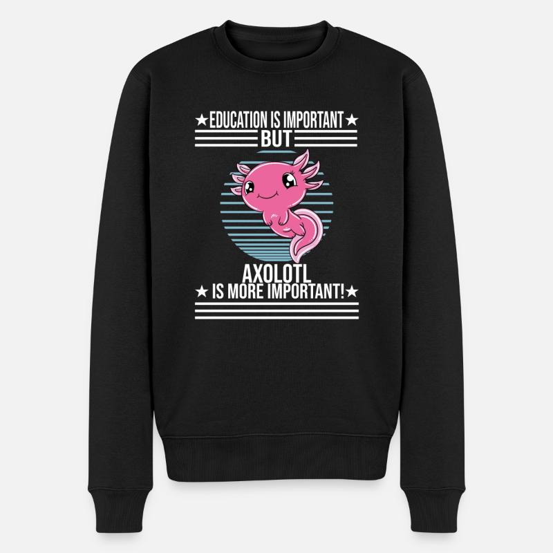 Axolotl drôle Axolotl mignon - Pull Premium bio Homme - noir
