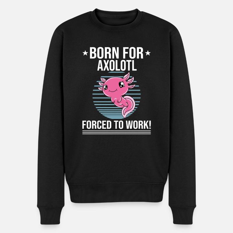 Axolotl drôle Axolotl mignon - Pull Premium bio Homme - noir