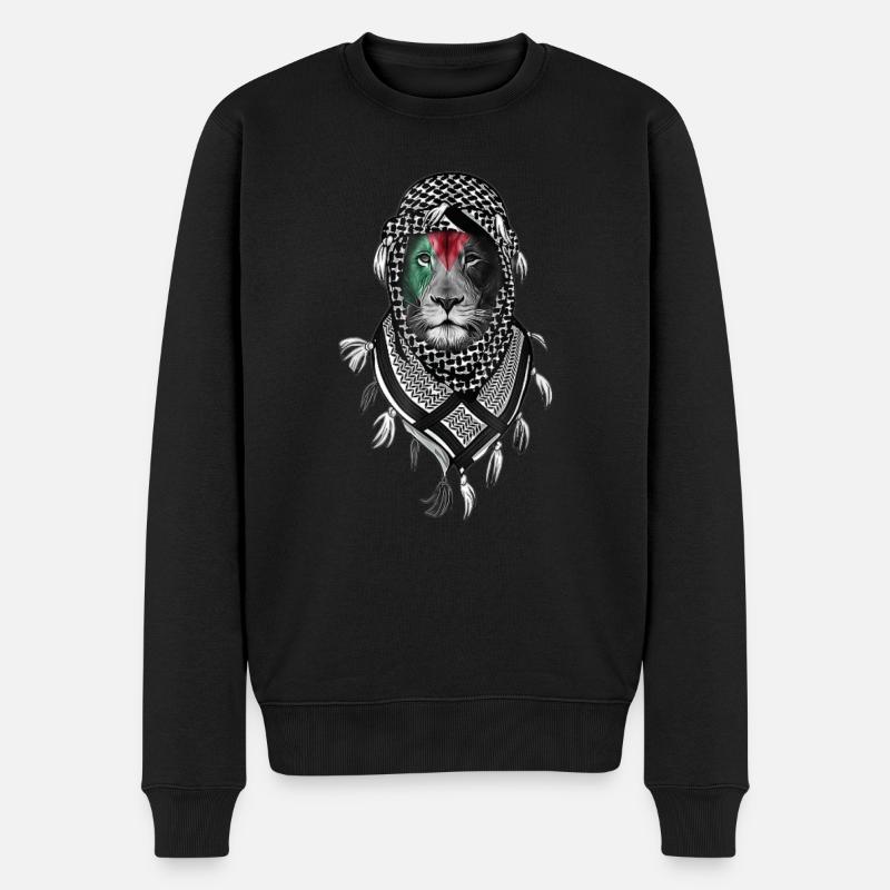 Palestine Lion - Pull Premium bio Homme - noir