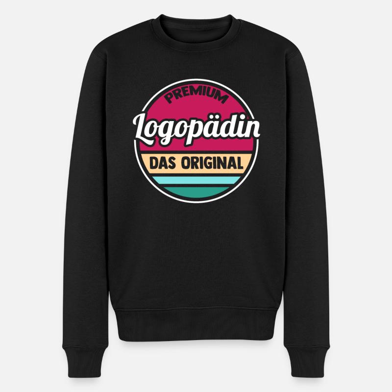 Logopädie Logopädin - Männer Premium Bio Pullover - Schwarz