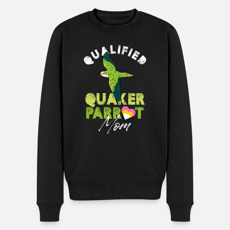 Perroquet Quaker qualifié Maman - Pull Premium bio Homme - noir