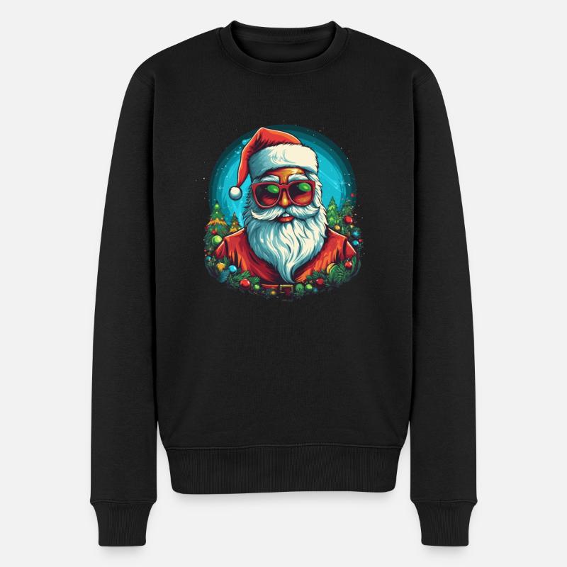 Père Noël drôle pour Noël - Pull Premium bio Homme - noir