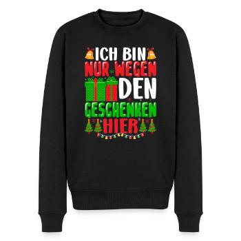 Geschenk Weihnachten Heiligabend - Männer Premium Bio Pullover - Schwarz - Vorne - Nico (187cm)