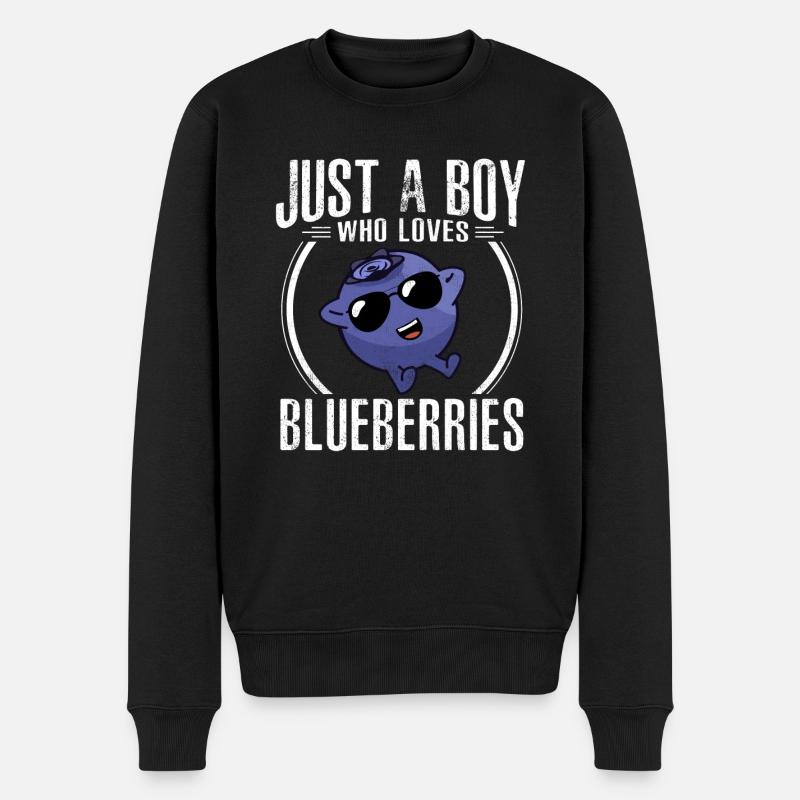 Myrtille, Fruits, Myrtille - Pull Premium bio Homme - noir