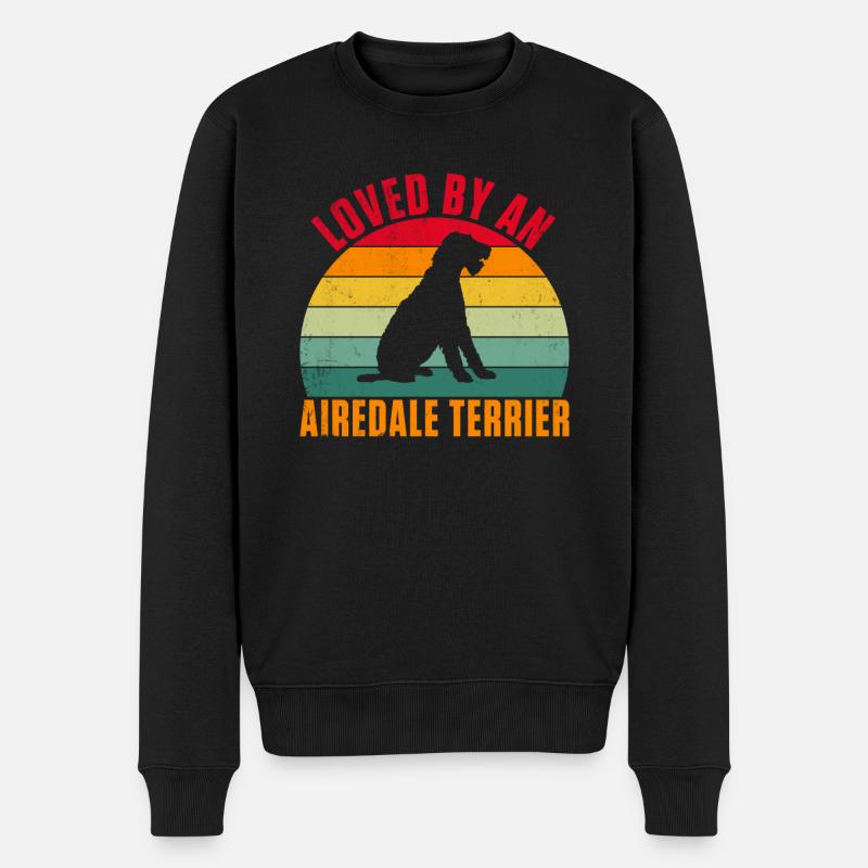 Cadeaux Airedale Terrier - Pull Premium bio Homme - noir