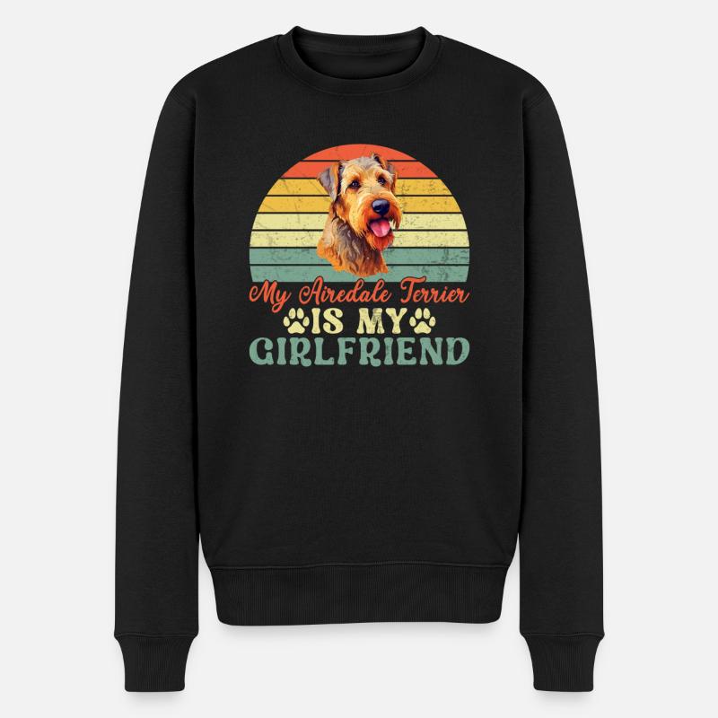 Cadeaux Airedale Terrier - Pull Premium bio Homme - noir