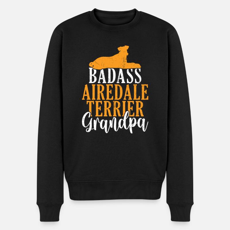 Cadeaux Airedale Terrier - Pull Premium bio Homme - noir
