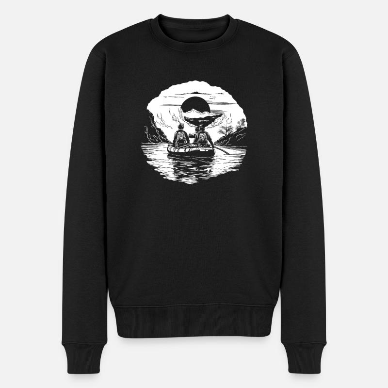 Rafting - Männer Premium Bio Pullover - Schwarz