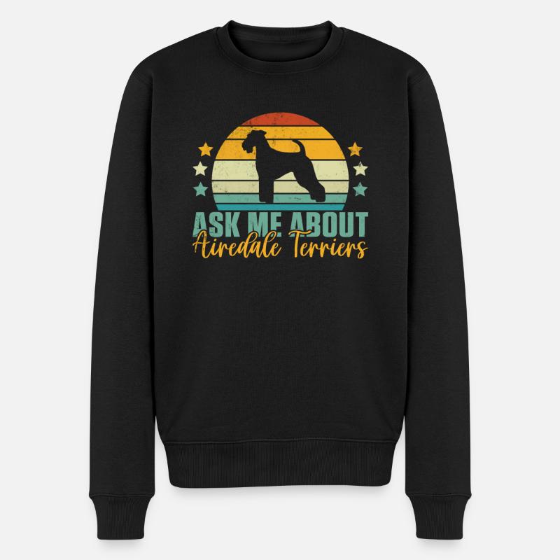 Cadeaux Airedale Terrier - Pull Premium bio Homme - noir