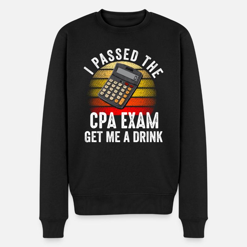 Passé l’examen CPA pour comptable agréé drôle - Pull Premium bio Homme - noir