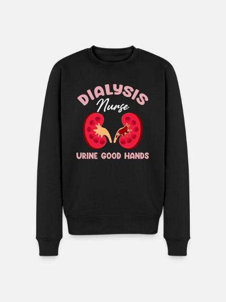 Dialysis Nurse Urine Good Hands Technician - Men's Premium Organic Jumper - black