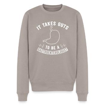 Gastro-entérologie Endoscopie Coloscopie - Pull Premium bio Homme - taupe - Devant - Nico (187cm)