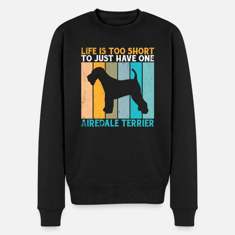 Cadeaux Airedale Terrier - Pull Premium bio Homme - noir