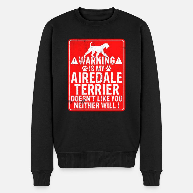 Cadeaux Airedale Terrier - Pull Premium bio Homme - noir