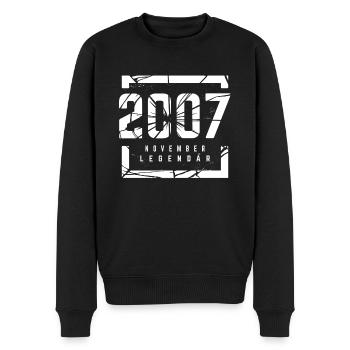 November 2007 Legendär 16 Jahren Mann Frau - Männer Premium Bio Pullover - Schwarz - Vorne - Nico (187cm)