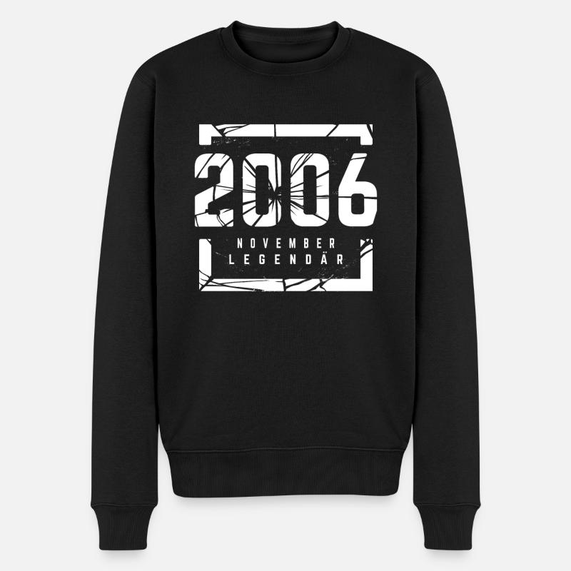 November 2006 Legendär 17 Jahren Mann Frau - Männer Premium Bio Pullover - Schwarz