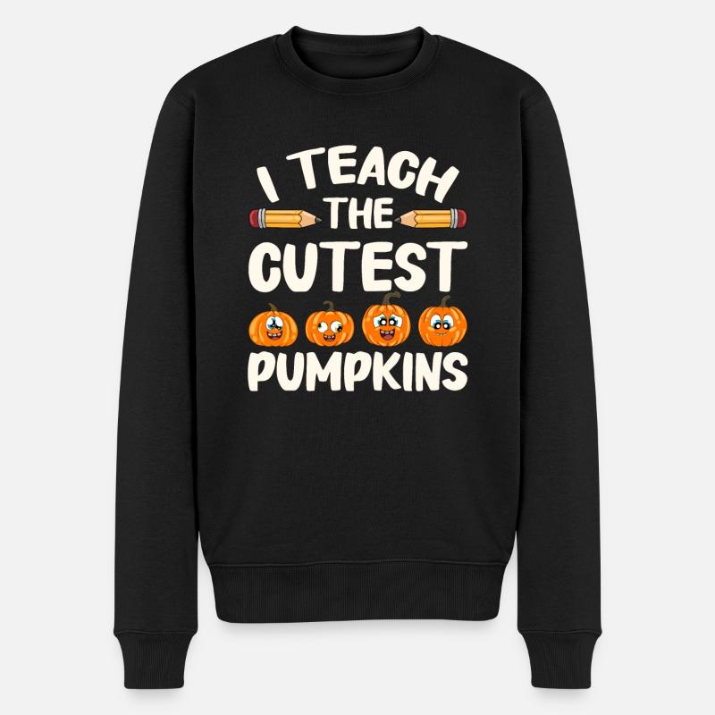 Lustige Lehrer Halloween Geschenke - Männer Premium Bio Pullover - Schwarz