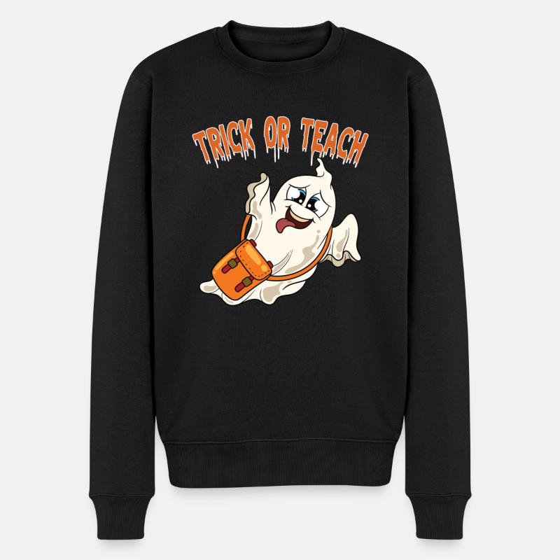 Lustige Lehrer Halloween Geschenke - Männer Premium Bio Pullover - Schwarz