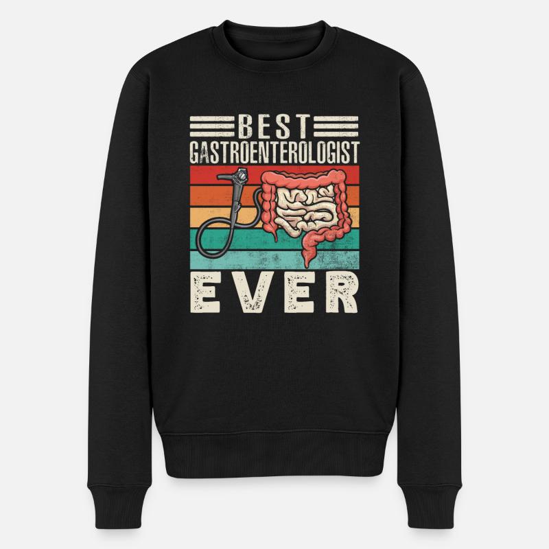 Gastroenterology Endoscopy Colonoscopy - Men's Premium Organic Jumper - black