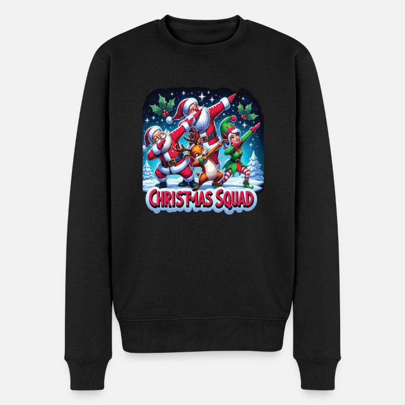 Christmas Squad - Männer Premium Bio Pullover - Schwarz