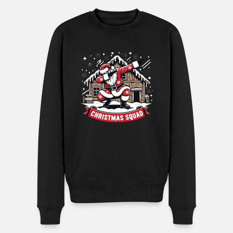 Christmas Squad - Männer Premium Bio Pullover - Schwarz