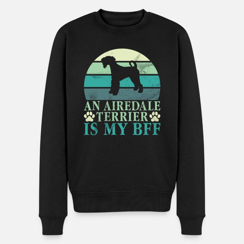 Cadeaux Airedale Terrier - Pull Premium bio Homme - noir