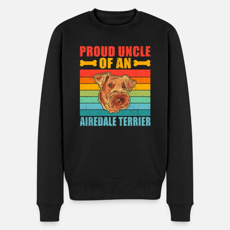 Cadeaux Airedale Terrier - Pull Premium bio Homme - noir