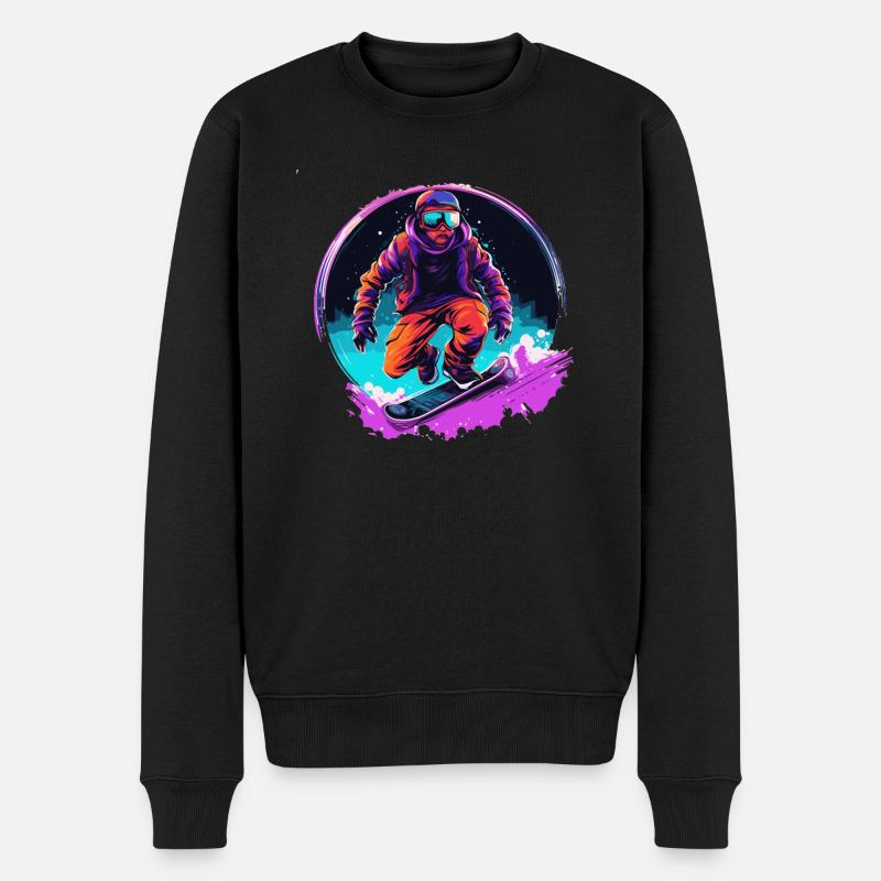 Snowboard ou ski puis après-ski - Pull Premium bio Homme - noir