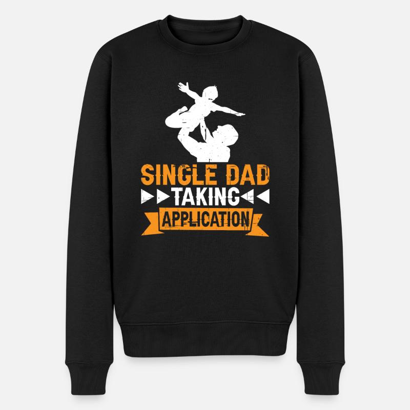 Papa célibataire prenant l’application 7 - Pull Premium bio Homme - noir