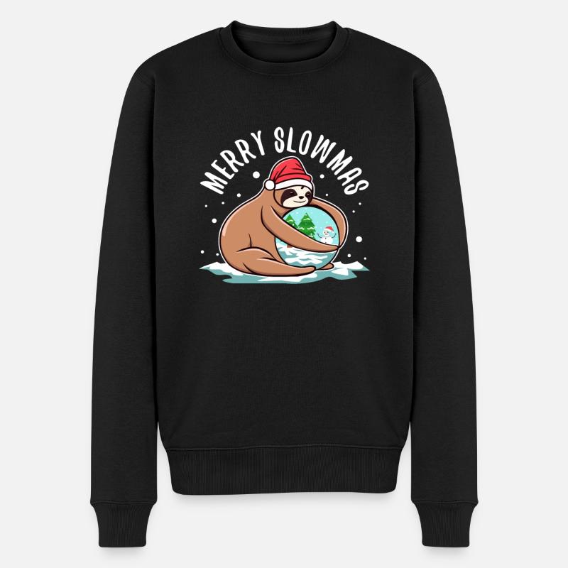 Joyeux Slowmas - Pull Premium bio Homme - noir