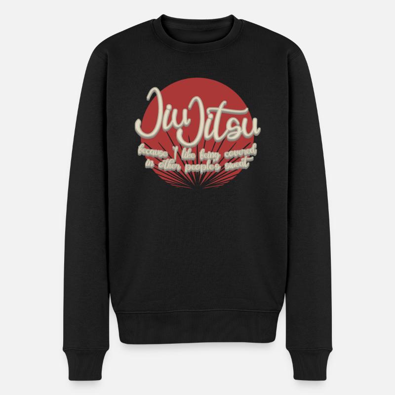 Ju-Jitsu Sweat Jiu-Jitsu Brésilien BJJ - Pull Premium bio Homme - noir