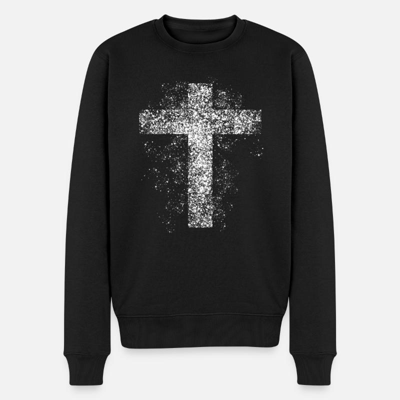 Christianisme Croix Jésus-Christ - Pull Premium bio Homme - noir