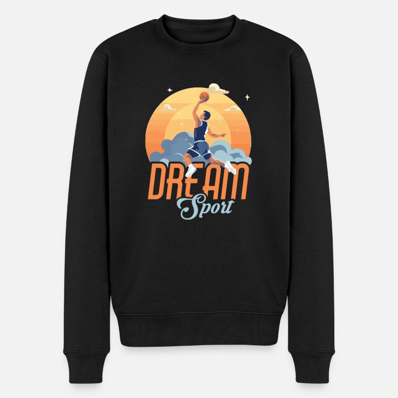 BASKET-BALL pour toujours ! - Pull Premium bio Homme - noir