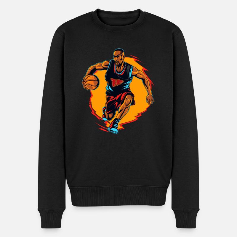 BASKET-BALL pour toujours ! - Pull Premium bio Homme - noir