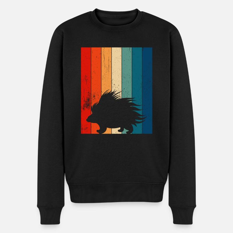 Mignon Porc-épic Drôle - Pull Premium bio Homme - noir