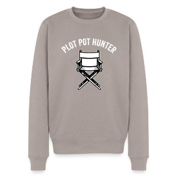 Filmkritiker, Kino, Filmfan, Liebhaber, lustiger Rezensent - Männer Premium Bio Pullover - Taupe - Vorne - Nico (187cm)