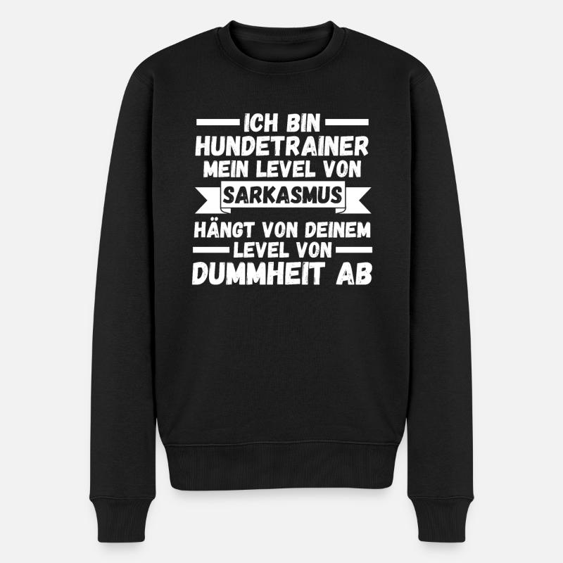 Hundetraining Hund Hundeschule Hundetrainer - Männer Premium Bio Pullover - Schwarz