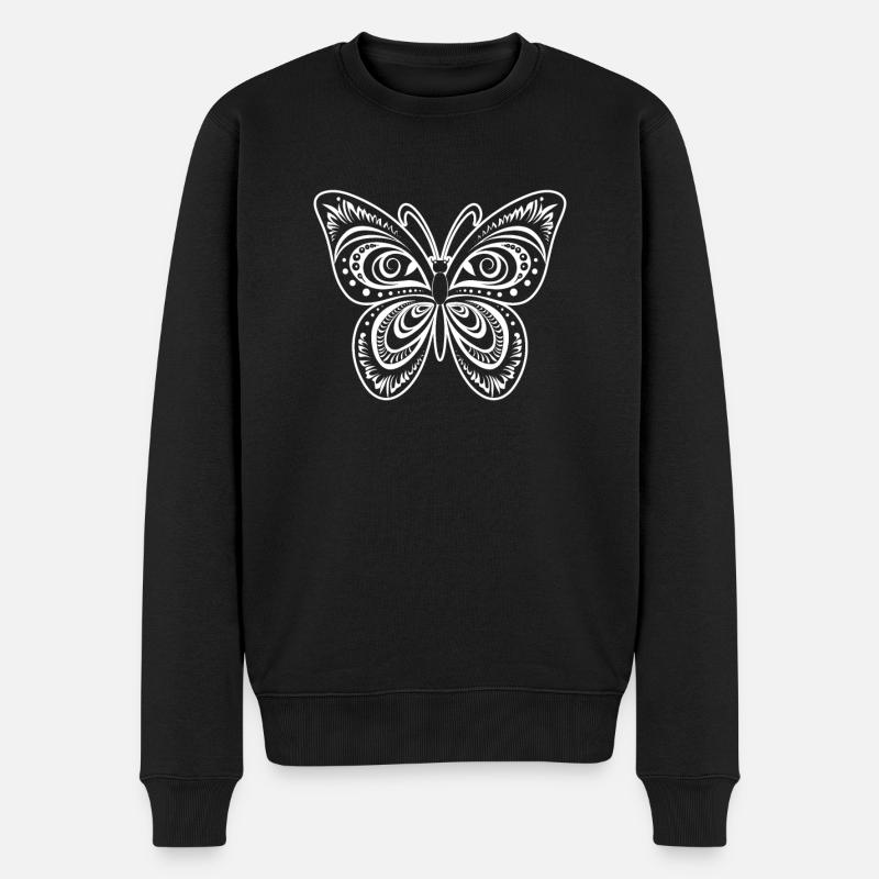 Schmetterling Tribal Butterfly - Pull Premium bio Homme - noir