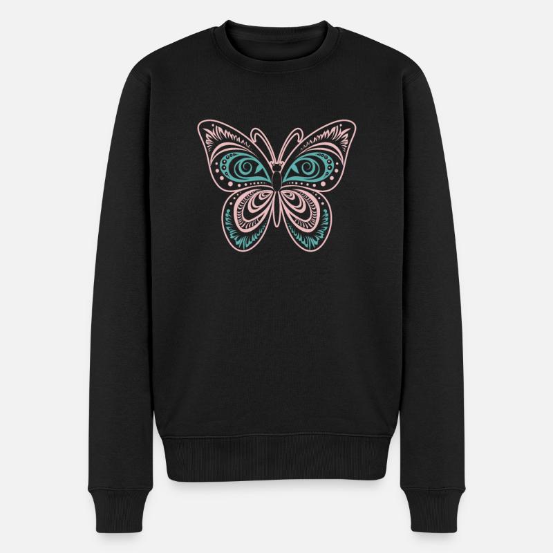 Schmetterling Tribal Butterfly - Pull Premium bio Homme - noir