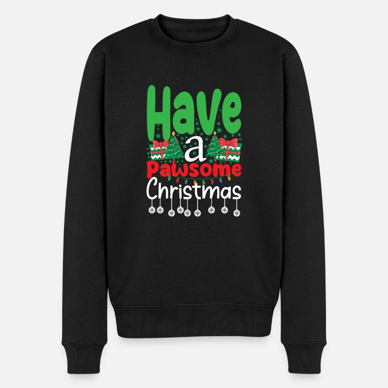 Schönes Weihnachten - Männer Premium Bio Pullover - Schwarz