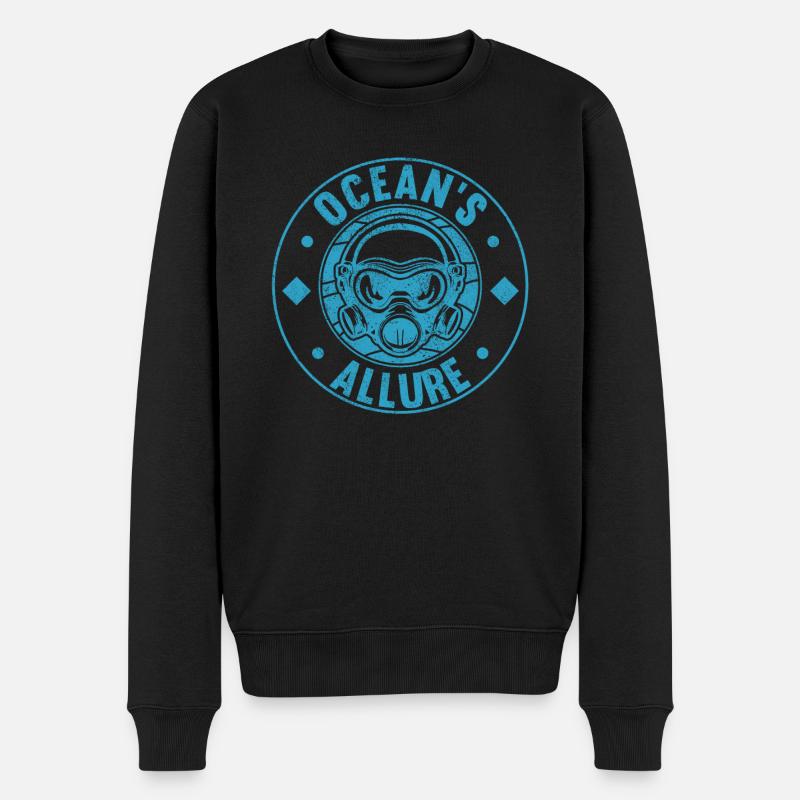 Tauchen, Gerätetauchen, Urlaub Meer Taucher - Männer Premium Bio Pullover - Schwarz